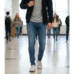 American Eagle 31x32 Skinny Fit Airflex+ Blue Jeans Stretch Light Wash Modern